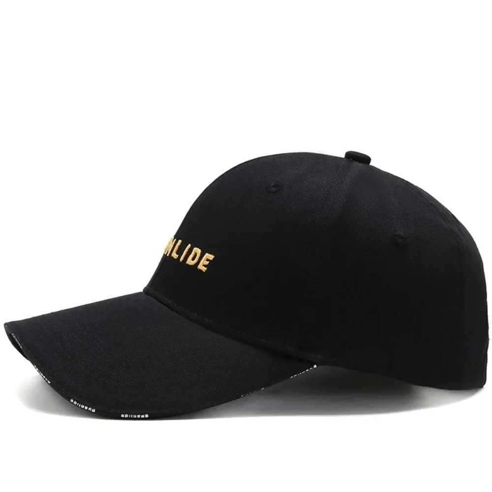 

Fashion Adjustable Baseball Cap Soft Top Breathable Sunshade Duckbill Cap Embroidered Design Wide Brim Cap for Men Women