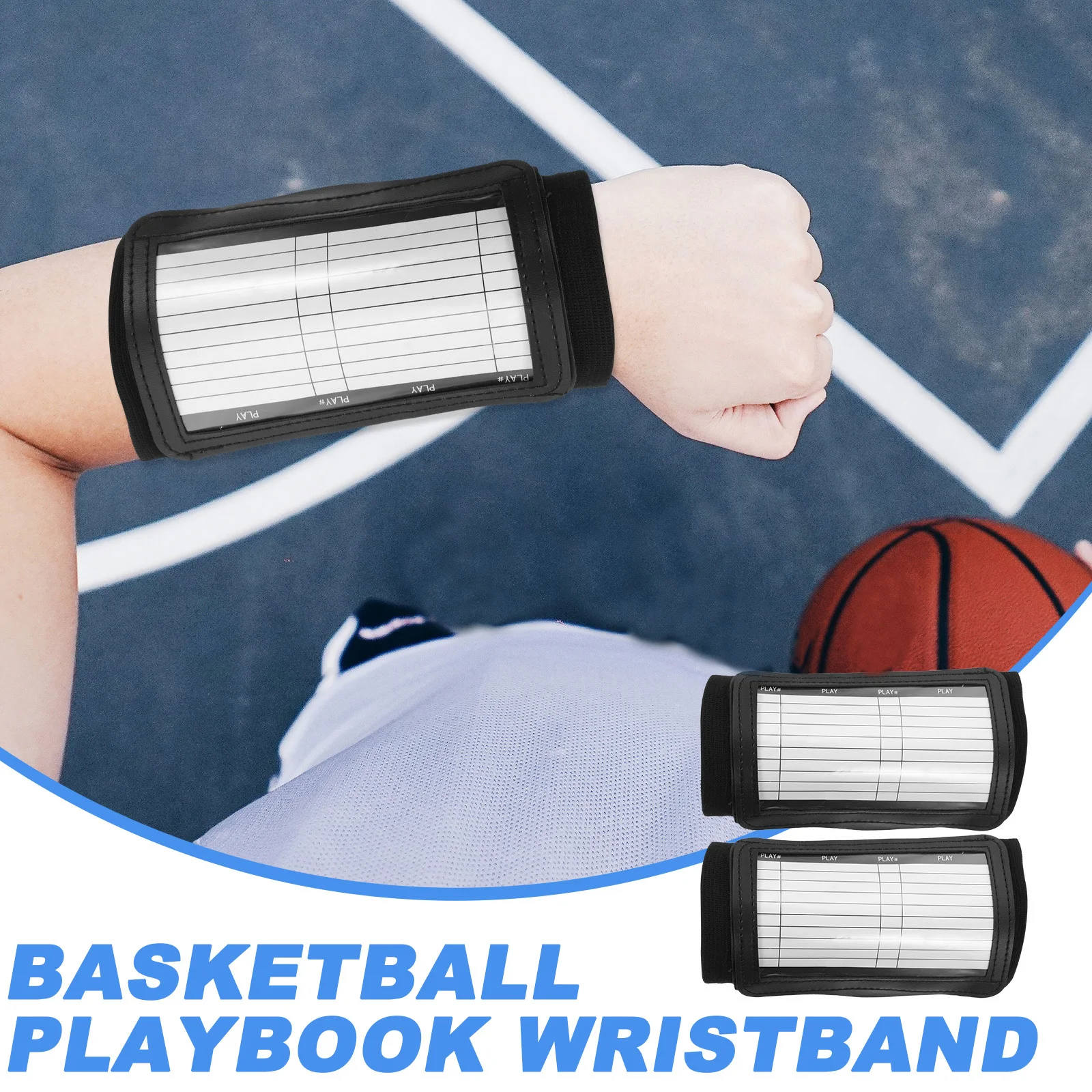 2 Buah Papan Pelatihan Bola Basket Gelang Tangan Hitam Peralatan Pelatihan Sepak Bola Tahan Lama Clipboard Bola Basket Dapat Digunakan Kembali