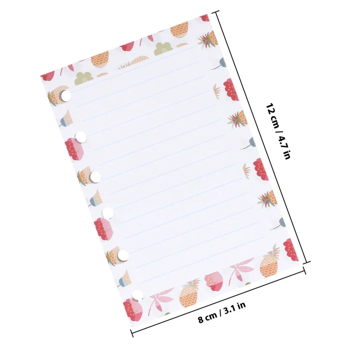 40Sheets Vibrant A7 Refill Paper 6 Holes Smooth Surface for Writing Drawing Planner Notebook Diary Travel Journal Filler Paper