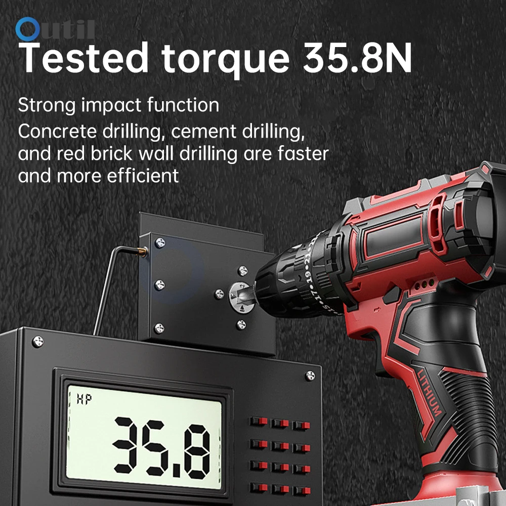 12V Electric Screwdriver Cordless Drill 2-Speed Household Wireless Power Driver Lithium-Ion Battery Multi-function Electric Dril