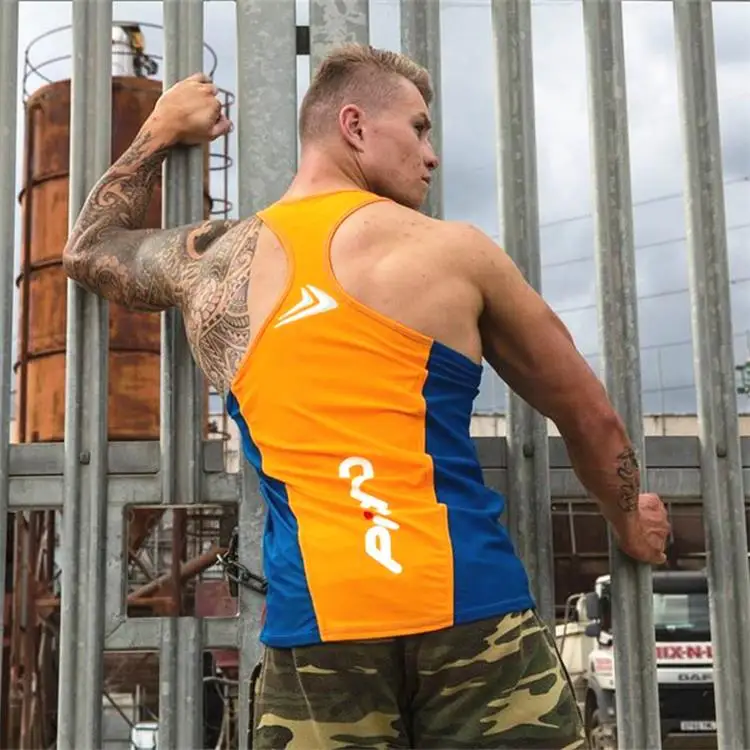 Summer men's sports vest basketball running training V-neck vest new trendy brand quick-drying breathable tights