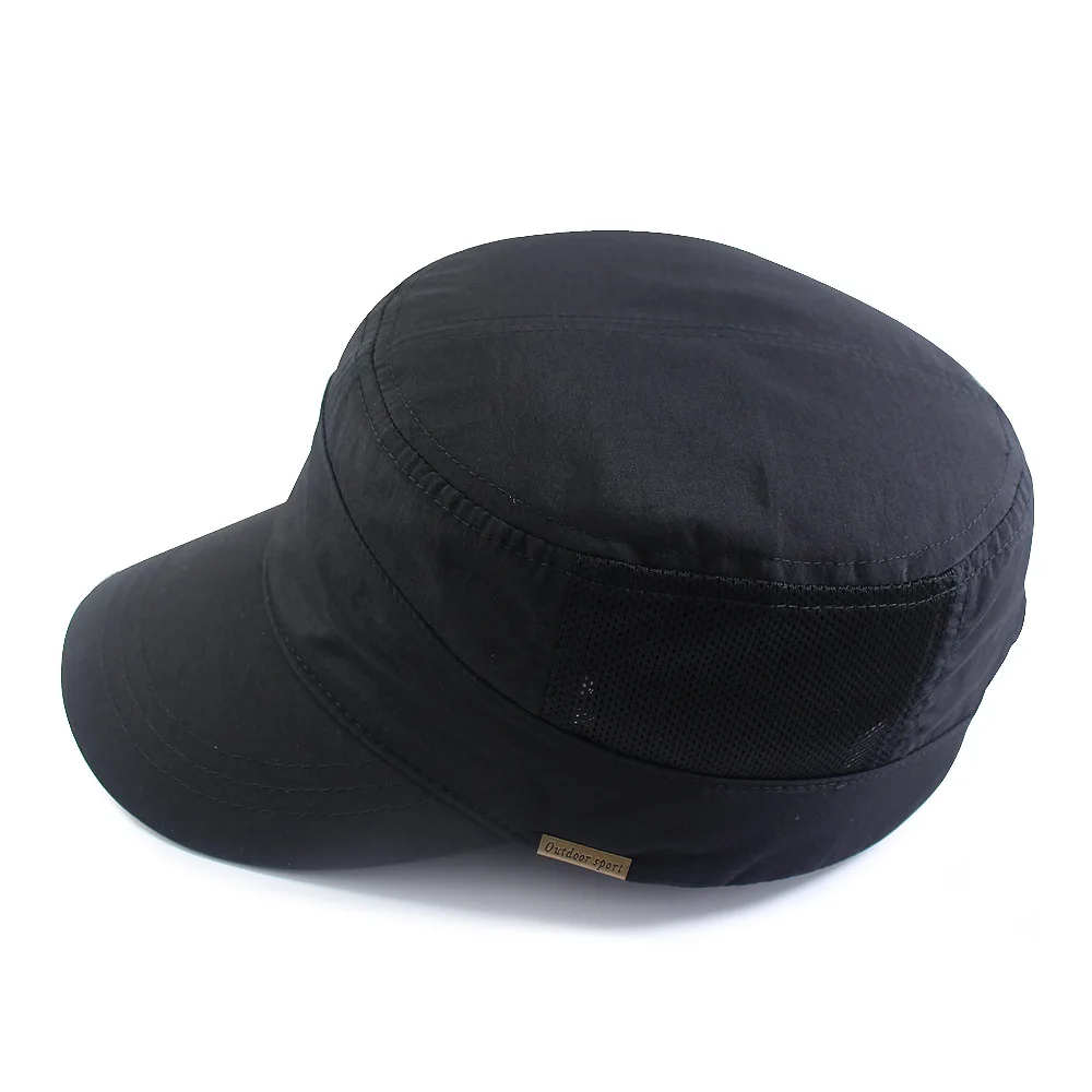 Cadet Flat Hat Baseball Cap Sommer Mesh Baumwolle Basic Trucker Dad Hüte für Männer Big Head Plus Size Oversize – Detail 8