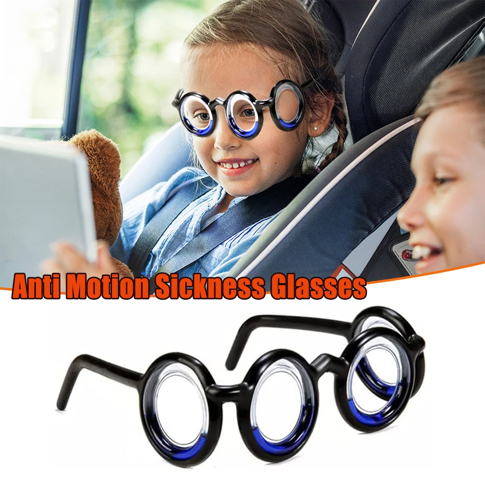 Travel Anti Motion Sickness Glasses Portable Anti Dizziness Spectacles For Adults Kids Prevent Car Seasick Airsick Vertigo 3D