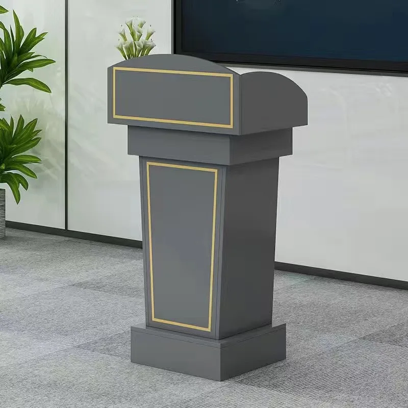 Multimedia Podium Teacher Lecture Table Lecture Table Welcome Desk School Classroom Teacher Lecture Table Grey No Draw Others