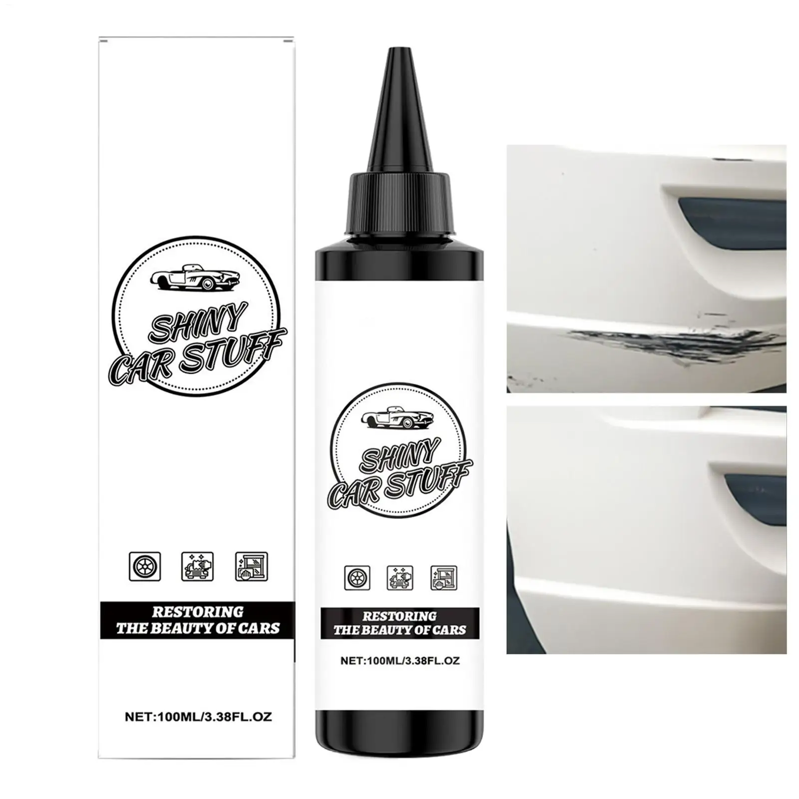 Spray de Revestimento Automotivo de Alto Brilho, Solução de Limpeza Automotiva Portátil de Longa Duração, Spray de Polimento para Cuidados com o Carro