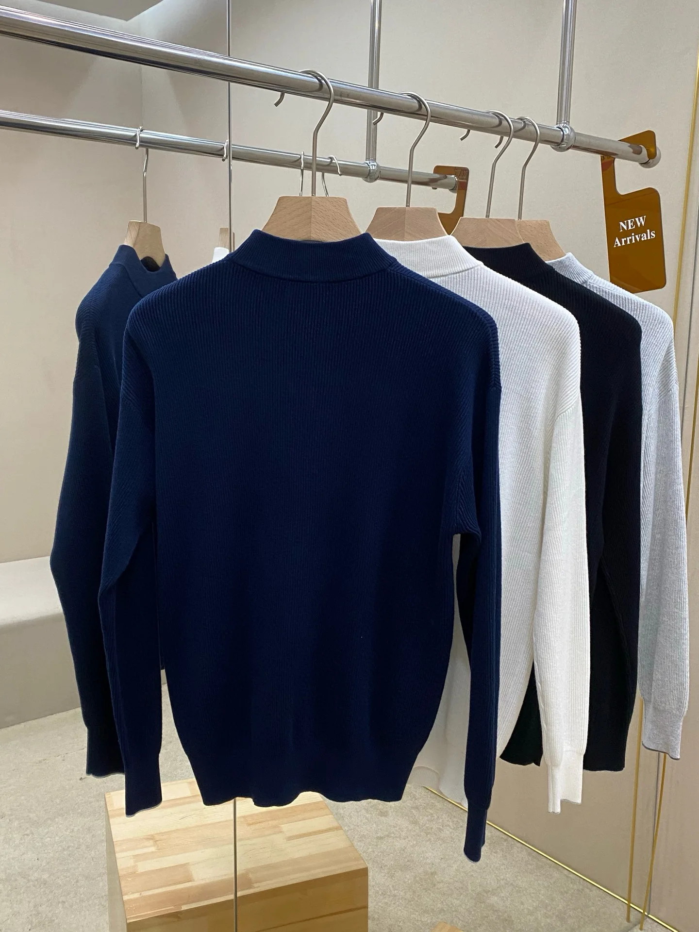 ntleman BC Version Men's Casual Wool Knitwear f High Collar Sweater Simple Sle Autumn Winter Warm Faion Ci Clothes