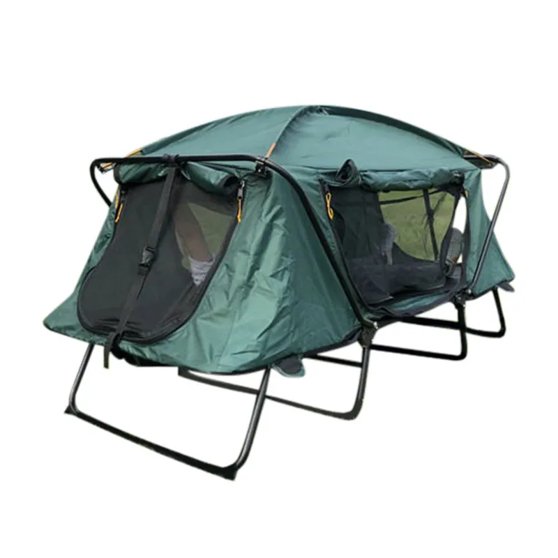 

CT24 1 man Factory supply army green oxford Single person folding Outdoor camp Bed Tent hiking tent