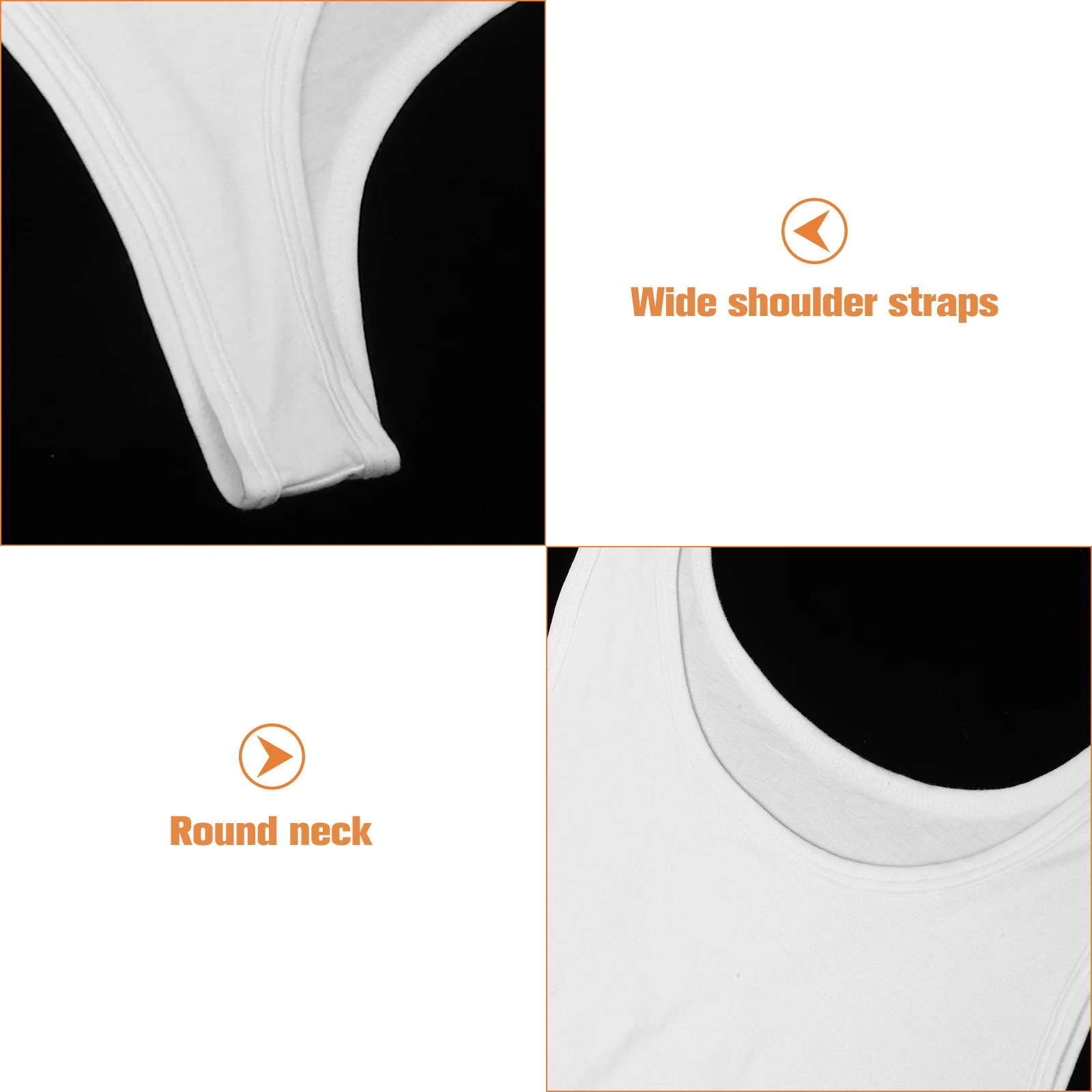 

Women Breathable Summer Slim Vest Tank Top Wide Shoulder Strap Round Neck Soft Vest Slim Tank Top Women Women's Tops