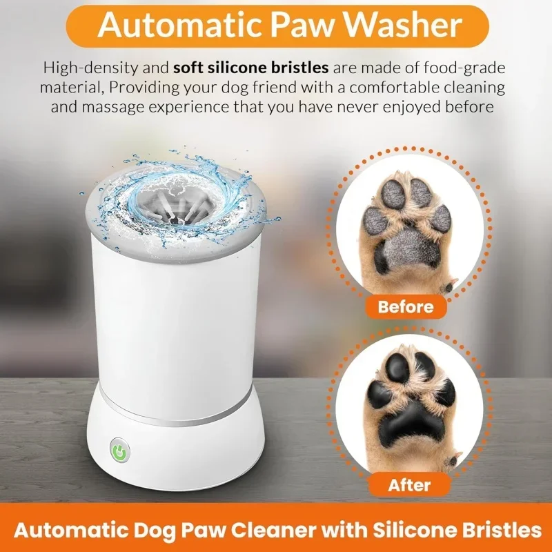 USB Rechargeable Automatic Dog Paw Cleaner Deep cleansing Save time and effort Dog Paw Cleaner Pet Foot Wash Cup Pet Essentials