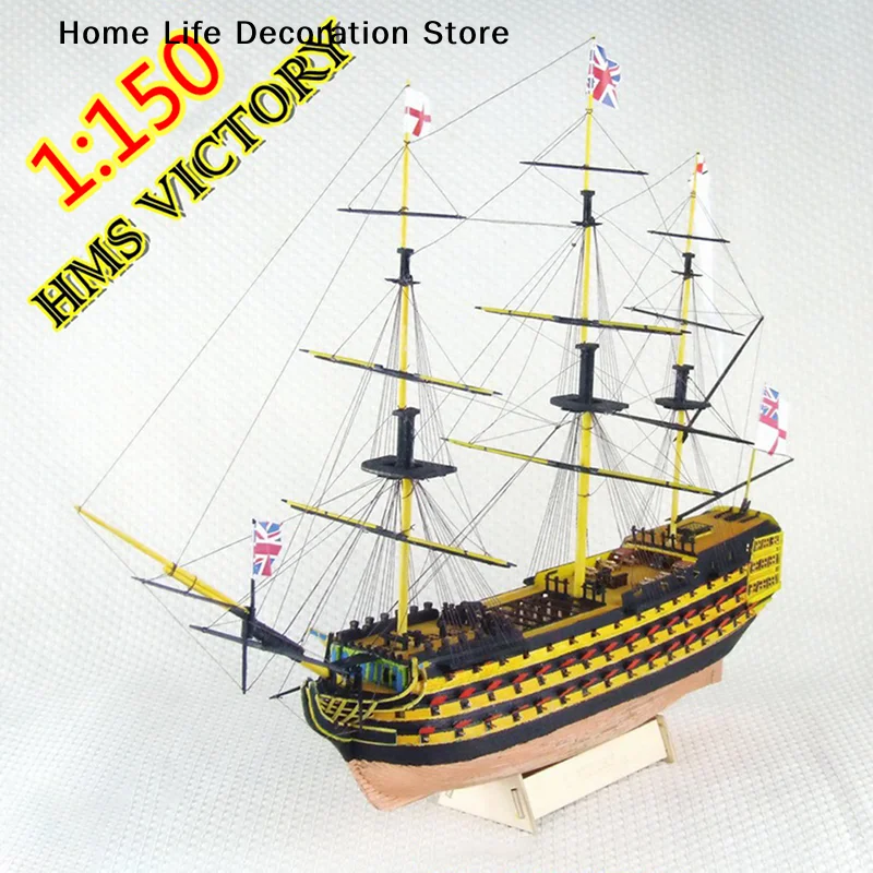 Rompecabezas 3D de Madera para Armar, Modelo del Barco HMS Victory, Kit de Barco de Vela para Adultos, Rompecabezas de Barco de Vela para Niños, Decoración para el Hogar y la Habitación