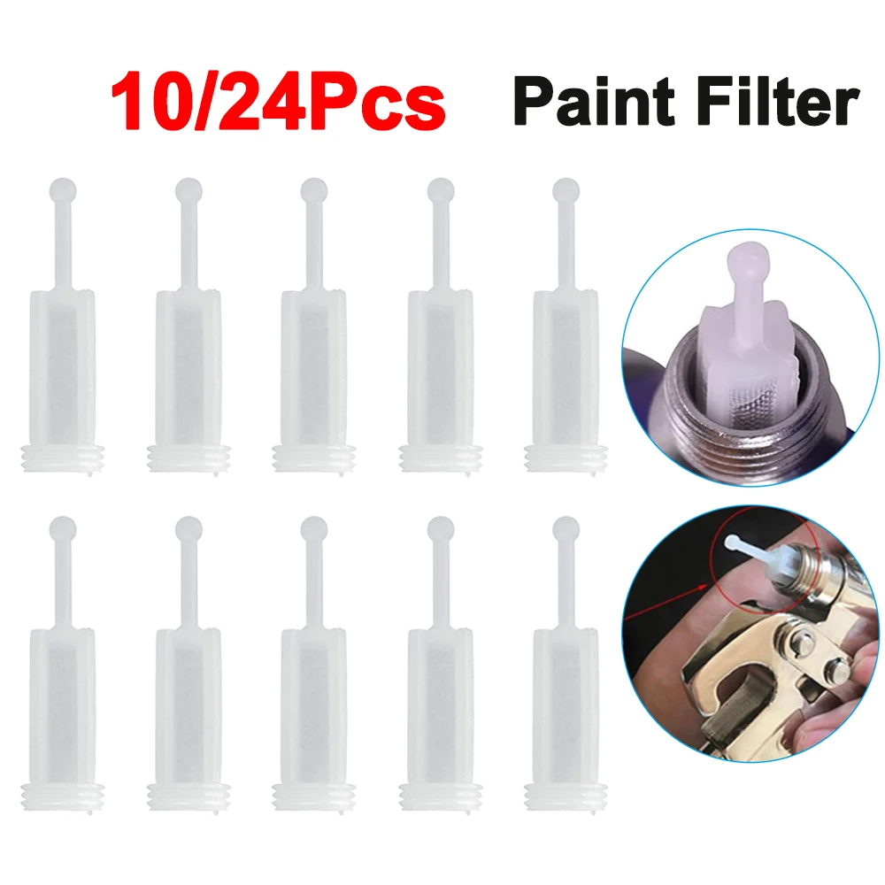 

10/24Pcs Gravity Type Feed Spray Gun Filters Universal Disposable Nylon Fine Mesh Strainer Fits Most Gravity Feed Sprayers