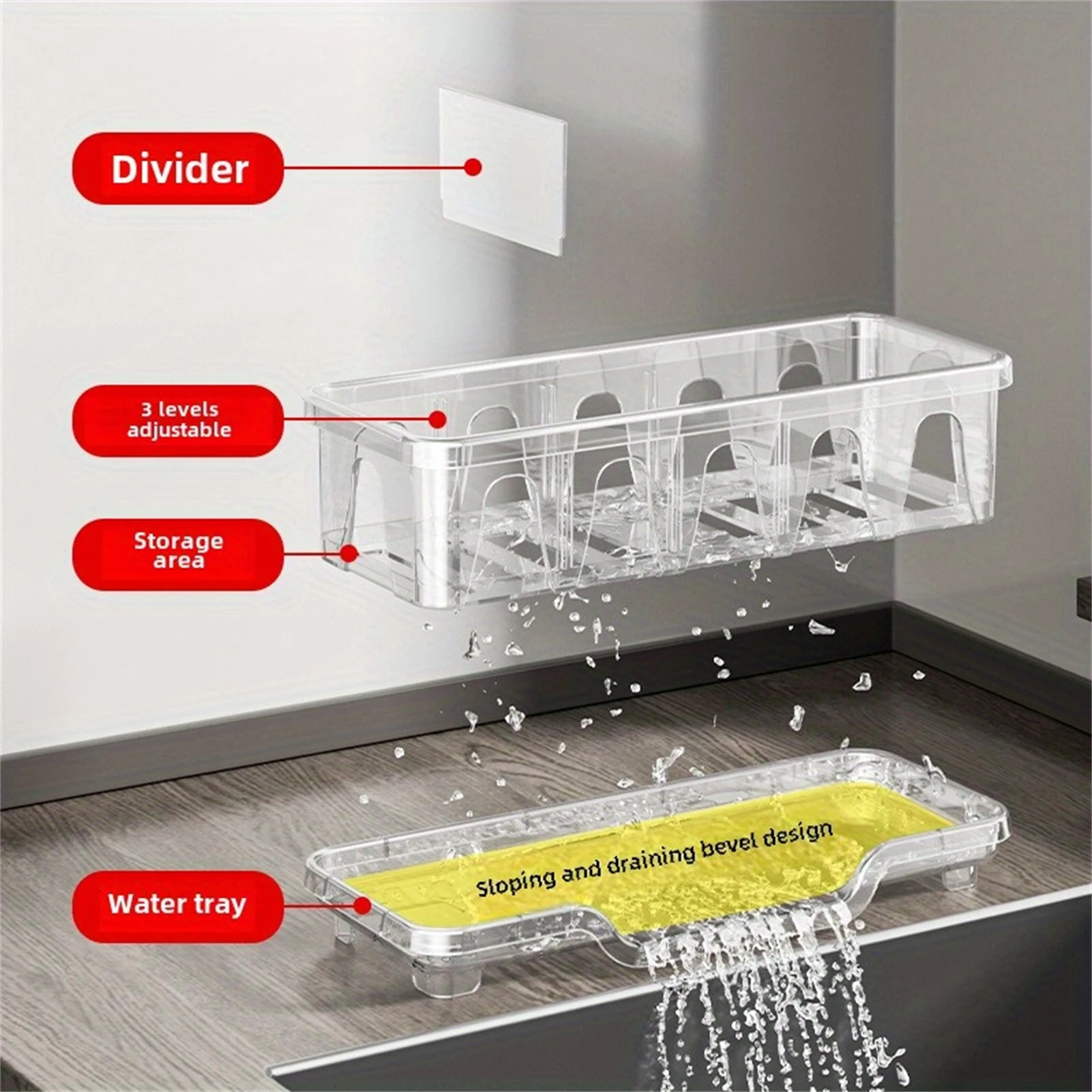 Kitchen Organizer Rack Desktop Sink Strong Load Bearing Storage Holder For Cleaning Accessory Kitchenwares Home Storages