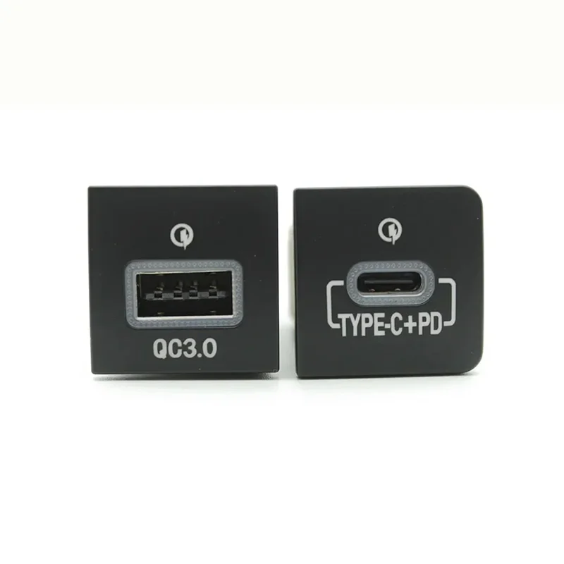 

A20K-Car USB Charger PD Quick Charge QC3.0 Phone Charging Adapter Outlet Button For Golf 6 MK6 Jetta 5 Scirocco 2006 - 2012