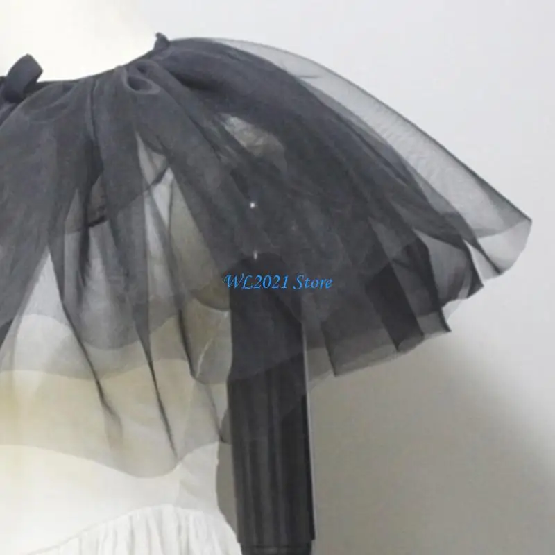 G5GC Tulle Ruff Twlar Courtstyle CountStyle for Women Cosplay Acture Actureing Neckpiece