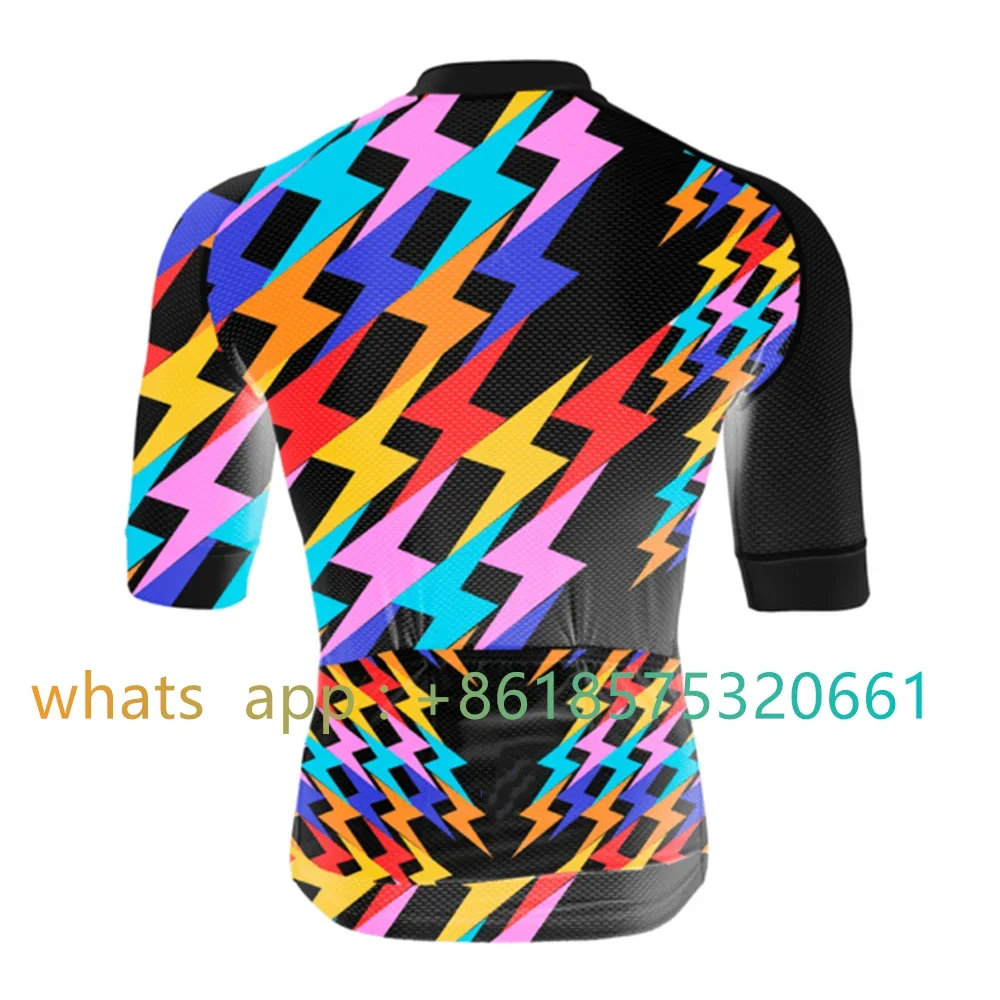 Cycling Jersey Summer Bike Shirt Quick Dry Maillot Ciclismo Men Short Sleeve Breathable Outdoor team abstract style Crazy Jersey