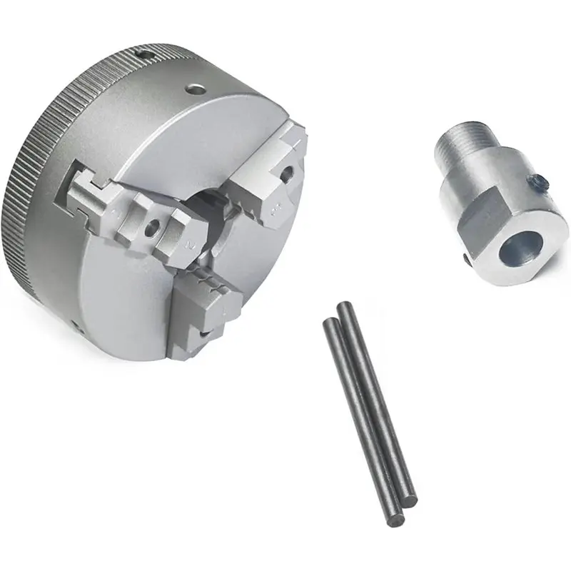 A98E-Z011 Extension Three Jaw Chuck And Connecting Rod Set For Mini For DIY Lathe Chuck, Bench Buffer Polishing Machine