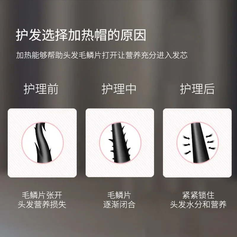 Heating Thermal Steamer Cap Electric Hot Treatment Cap For Natural Black Afro Hair Heated Hair Care Spa Hat For Home Use