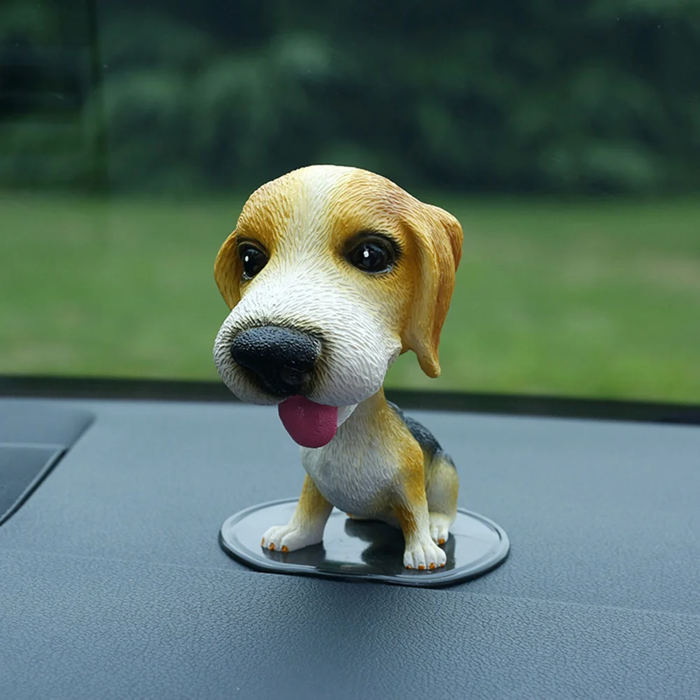 Car Ornaments Nodding Dog Car Auto Dash Shaking Resin Yellow Hound Dog Toy car decoration car ornaments