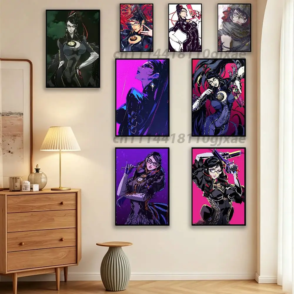 Cool B-Bayonettas-S Game Poster HD Waterproof Self-Adhesive Wall Art – Multi-Scene Use, Top Gift Pick
