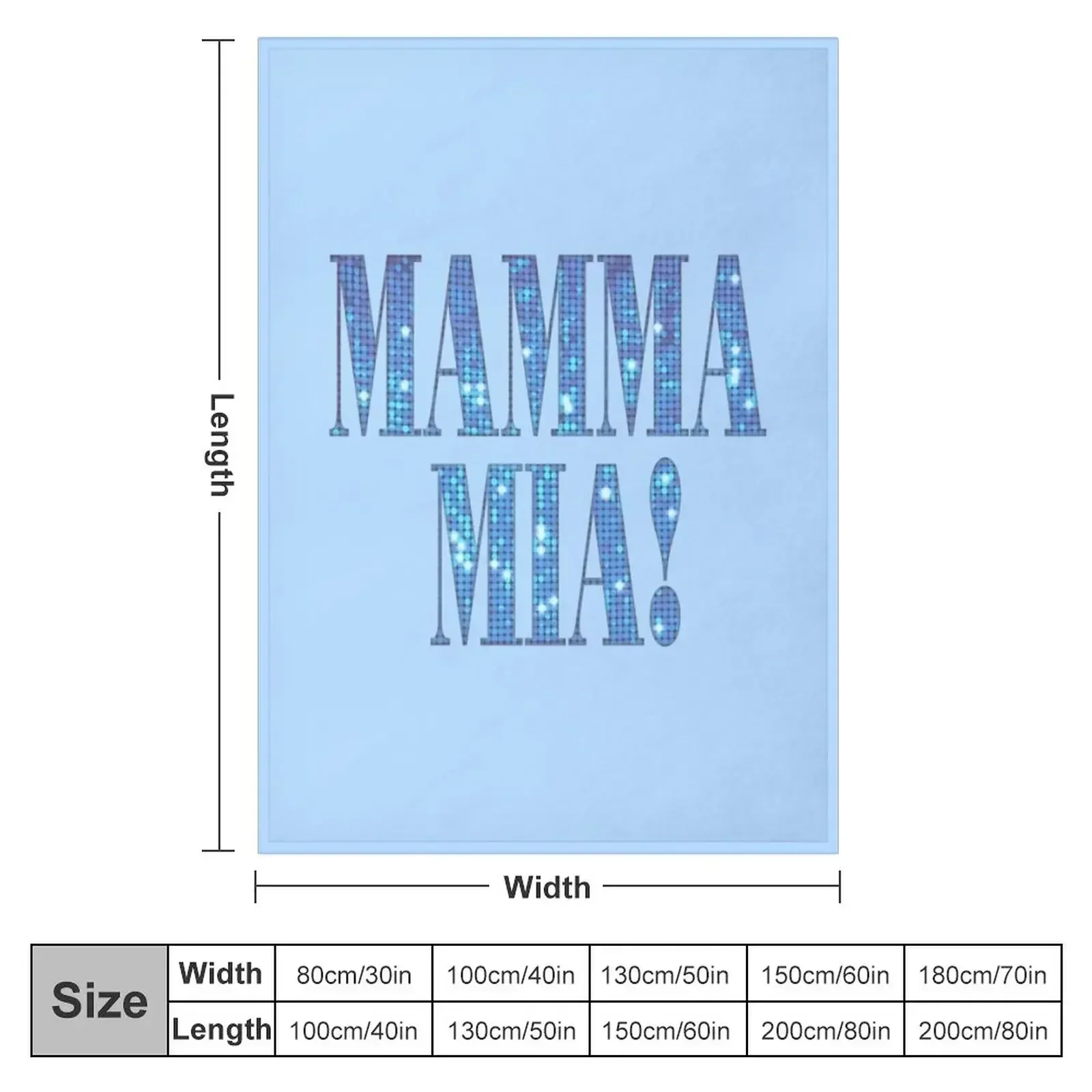 New Mamma Mia -disco- Throw Blanket couch cozy soft plush fuzzy picnic outdoor blanket
