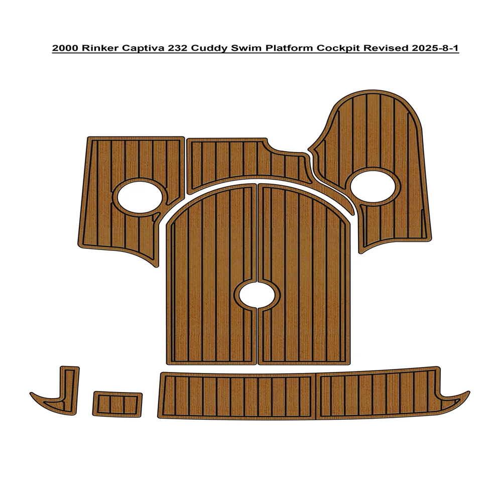 

2000 Rinker Captiva 232 Cuddy Swim Platform Кокпит Pad Лодка EVA Foam Напольный коврик из тикового дерева SeaDek Gatorstep Style Самоклеящийся d9k6fg