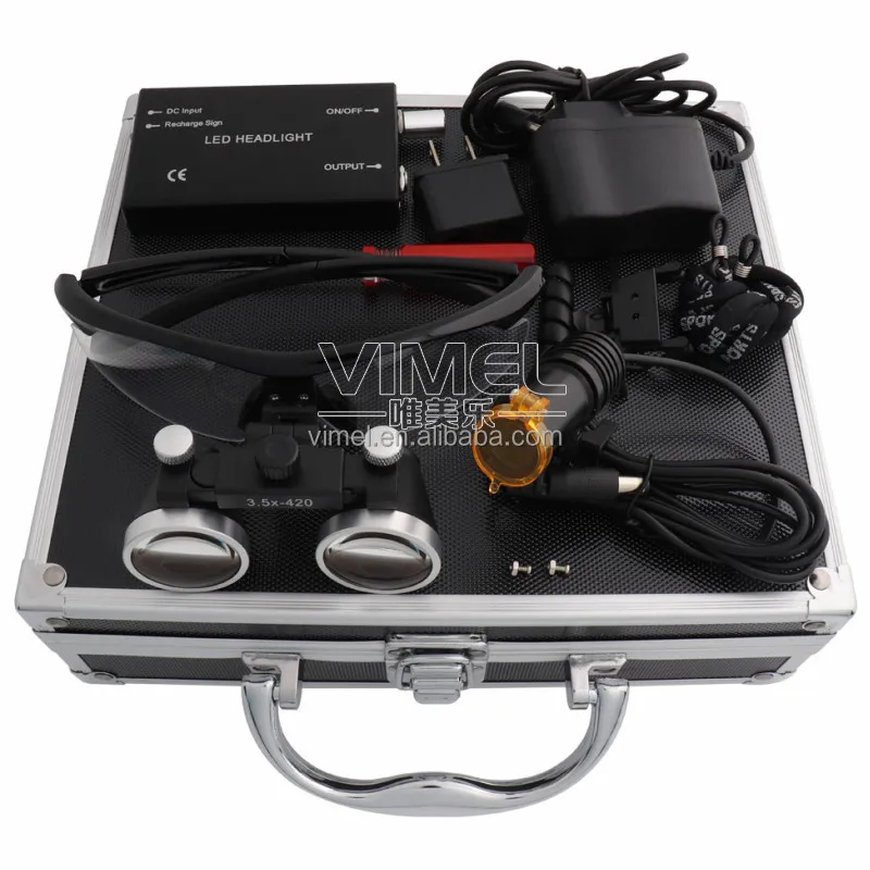2.5X/3.5X 420 mm Surgical Dental Loupes For Sale With 5W Led Headlight Cheap