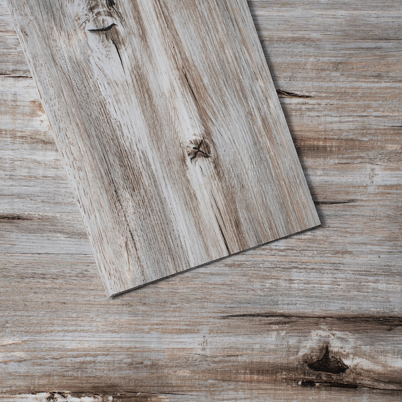 Vinyl Floor Tiles Vintage Wood Grain DIY Flooring