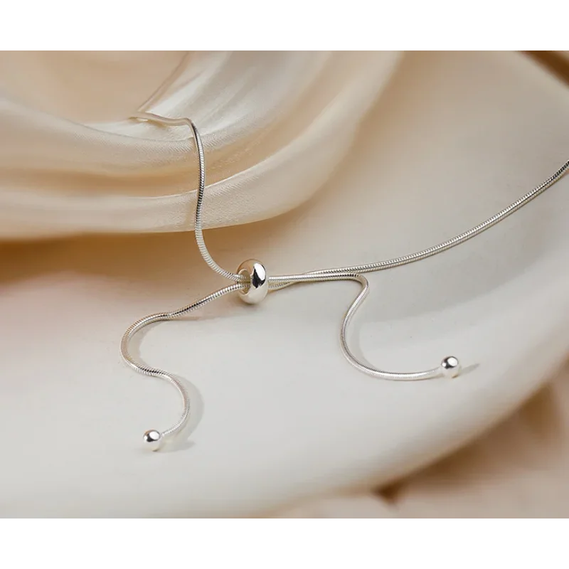 Collier en argent regardé S pour femme, tour de cou à clavicule courte, bijoux fins pour fête de mariage, Rotterdam Kling