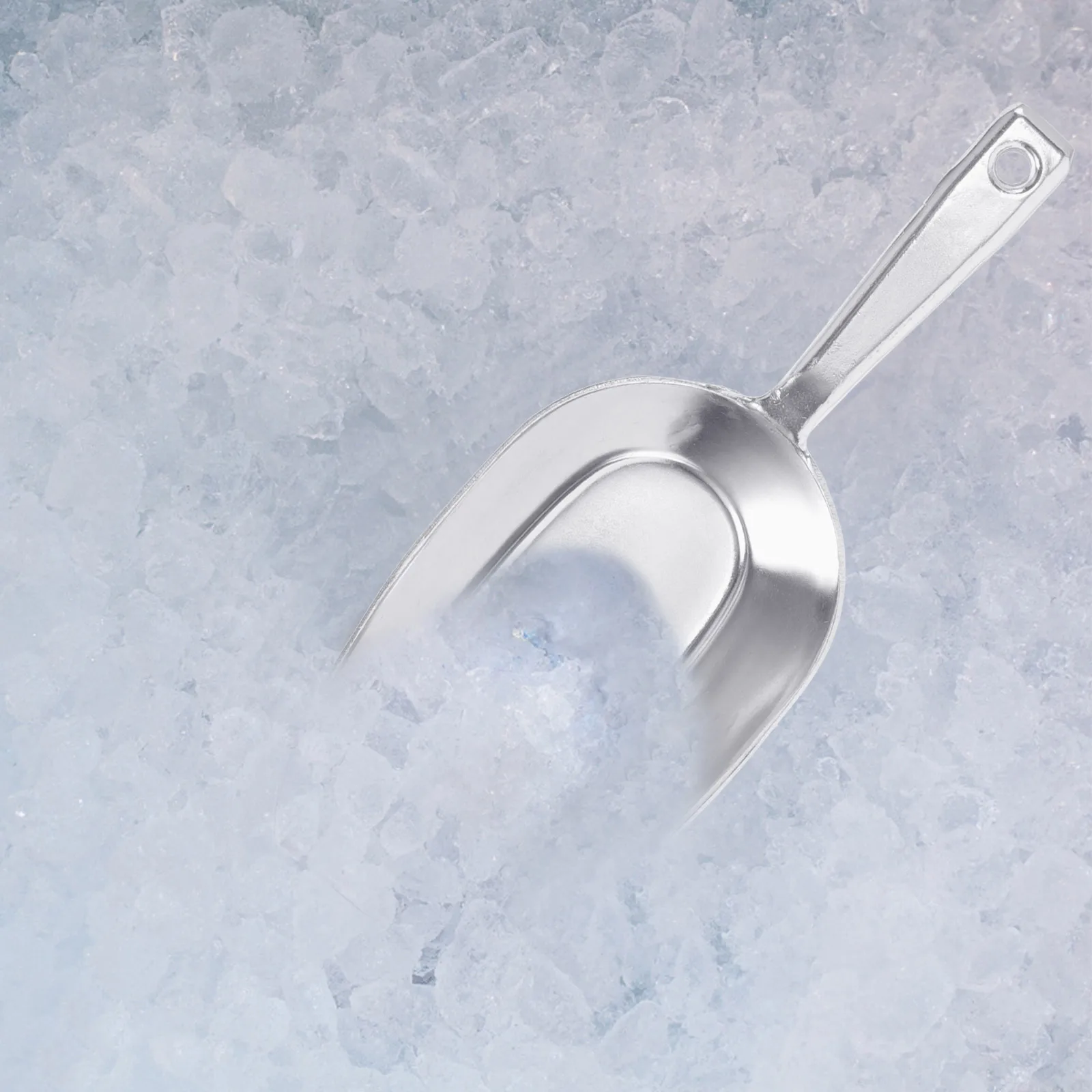 

Ice Cube Scoops Multifunctional Shovel Food Aluminum Alloy Protein Powders Clear
