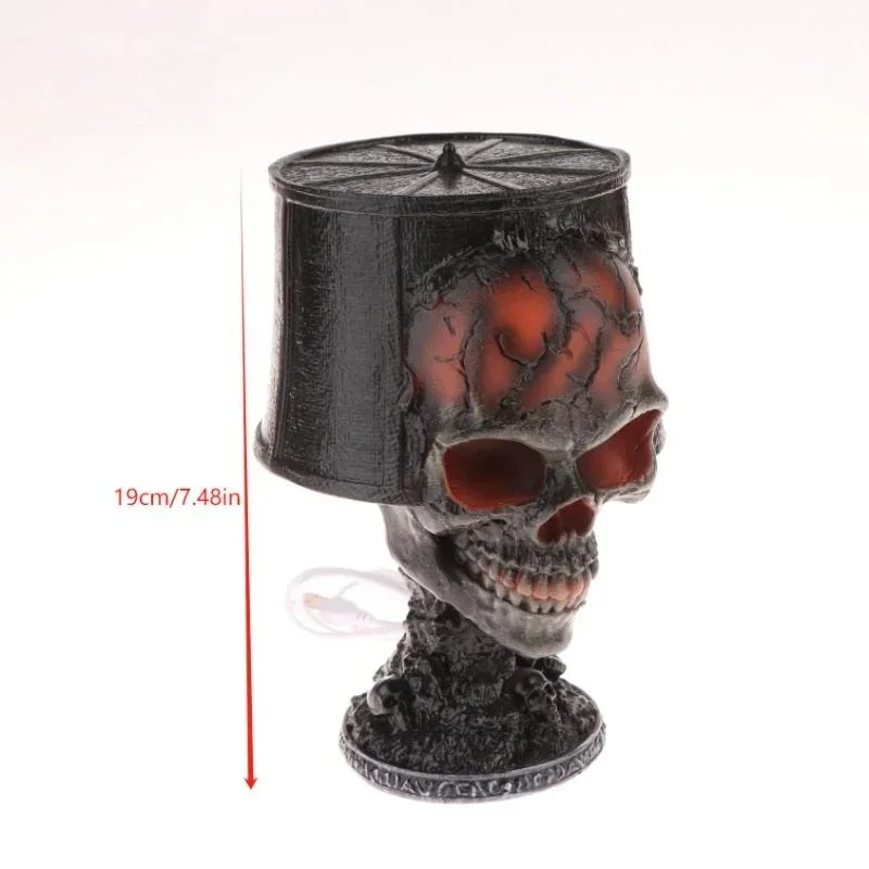 Unique USB Skull Lava Lamp; Halloween Decor; Gothic Skeleton Table Ornaments; Ideal Surprise