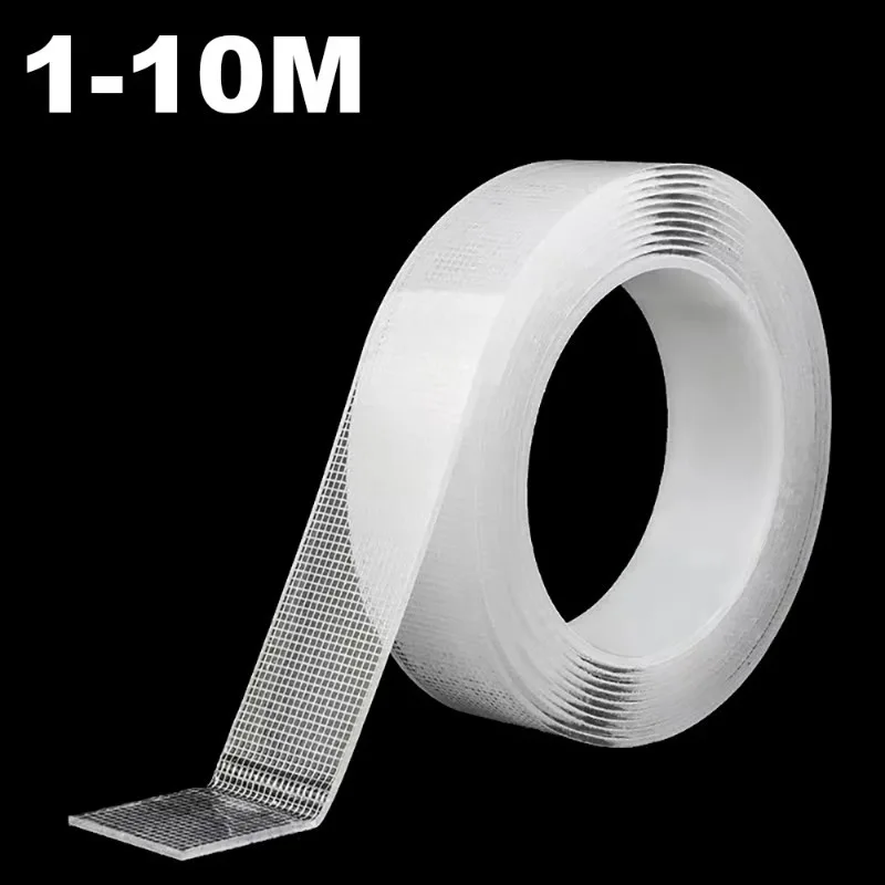 2-10m Ultra-strong Double-sided Adhesive Nano Tape Clear Removable Waterproof Extra Strong Sticky Strip Heavy-duty Two Side Tape