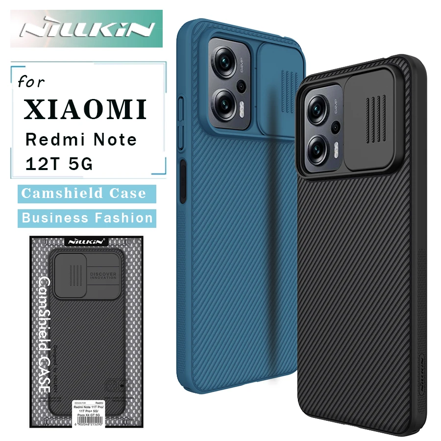 for Xiaomi Redmi Note 12T Pro 5G Case Nillkin CamShield Slide Camera Protection Busniess PC Back Cover for Redmi Note 12T Pro 5G