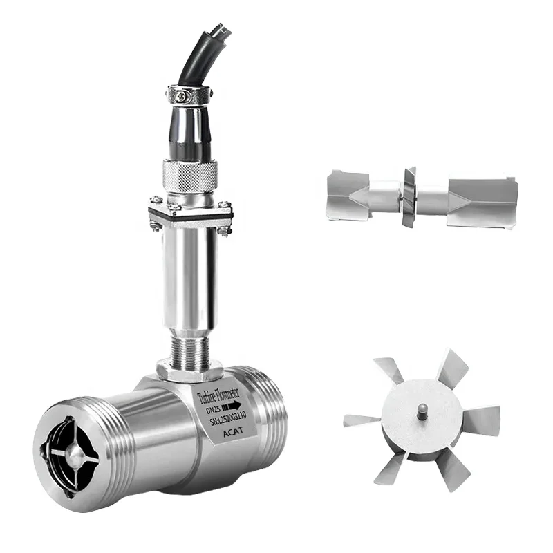 4-20mA التوربينات تدفق متر DN40 DN50 السائل النفط الديزل الوقود التوربينات تدفق المياه متر الاستشعار 1 بوصة نبض التوربينات مقياس الجريان