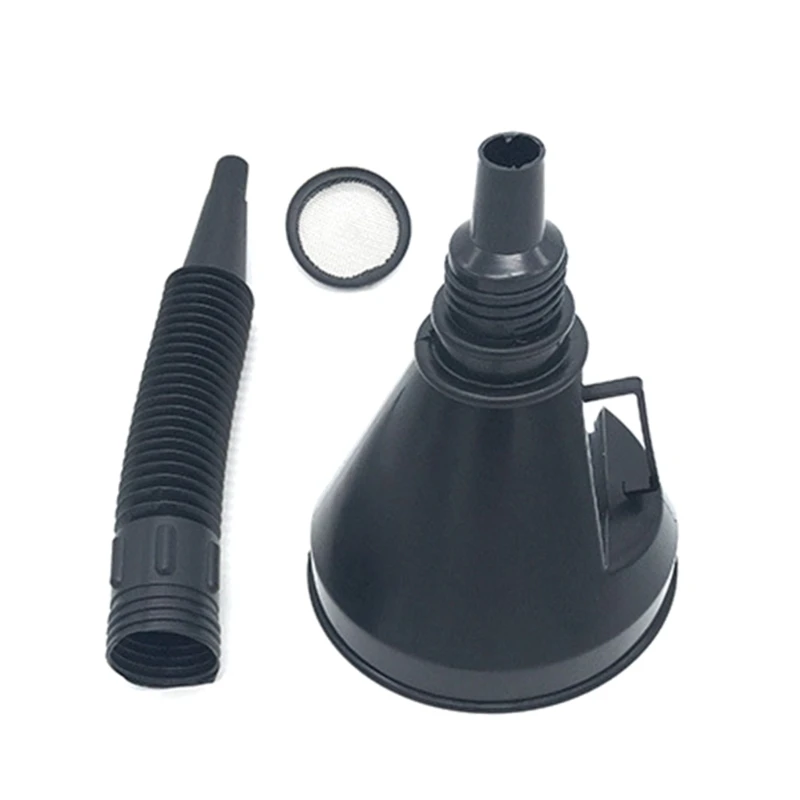 Q39F Thickened Funnel for Car & Motorcycle Heavy Duty Oil Funnel Large Opening with Filter Screen Stable for Easy Refueling