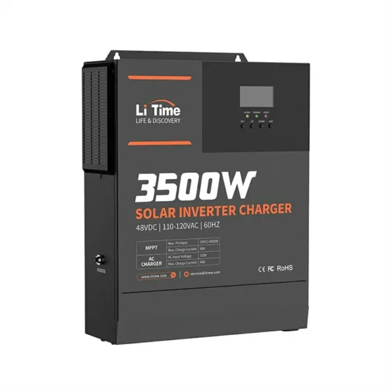 High Power Output 48V 4400 Watt 60Hz Single Phase Pure Sine Inverter Charger MPPT Solar Controller With LED Indicator