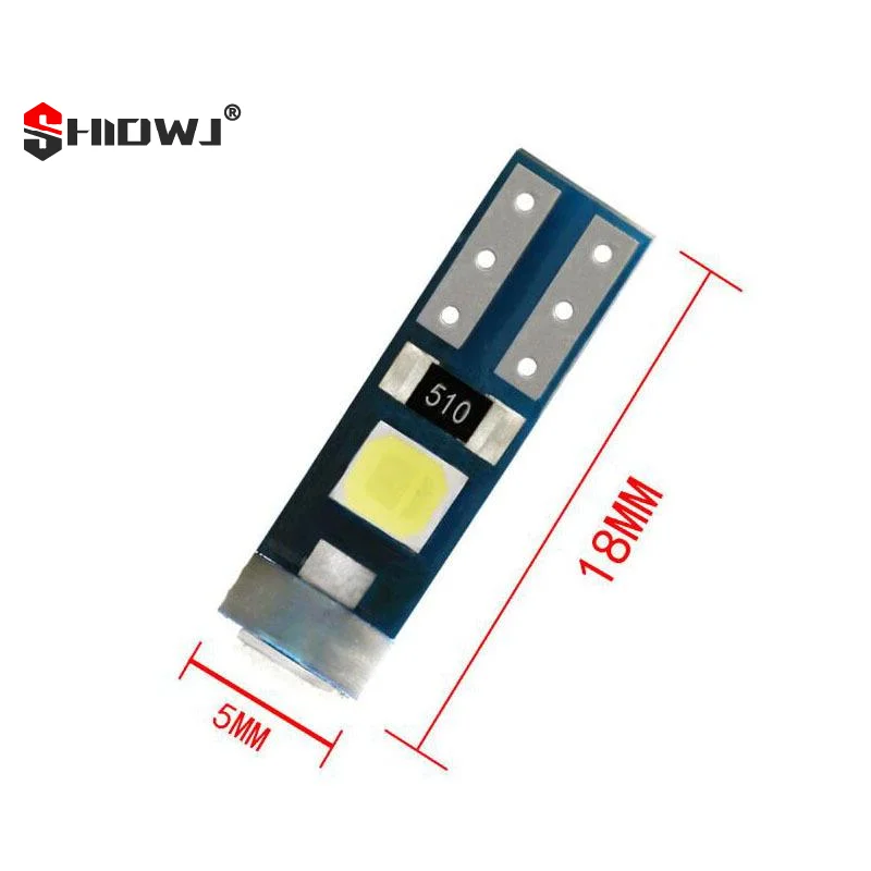 10Pcs T5 Led Bulb Canbus W3W 74 286 W1.2W Super Bright Car Interior Lights Auto Dashboard Lamp Warning Indicator Instrument 12V