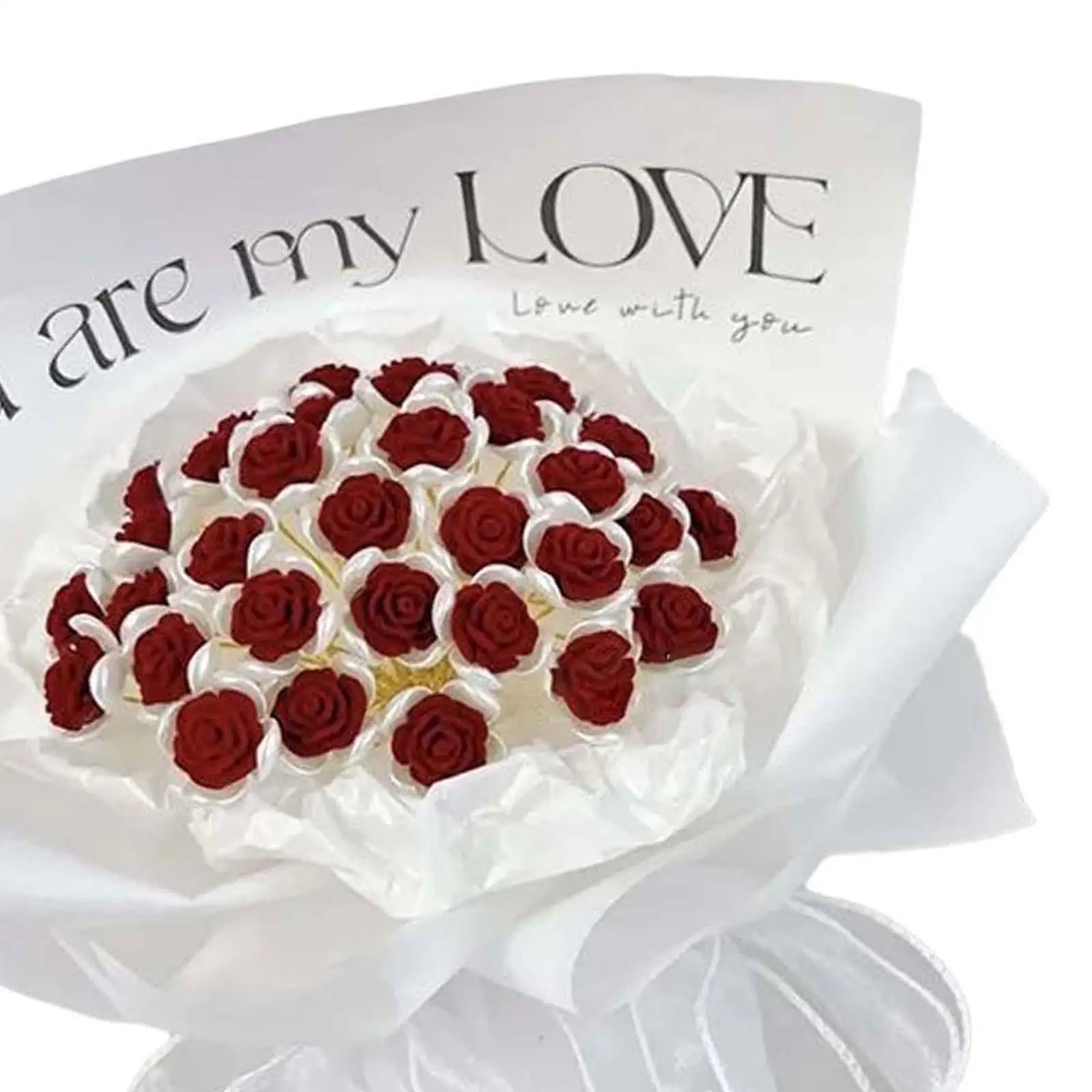 DIY Blumenstrauß-Set Handgemachter Rosenstrauß für Valentinstag Jahrestag Geschenk