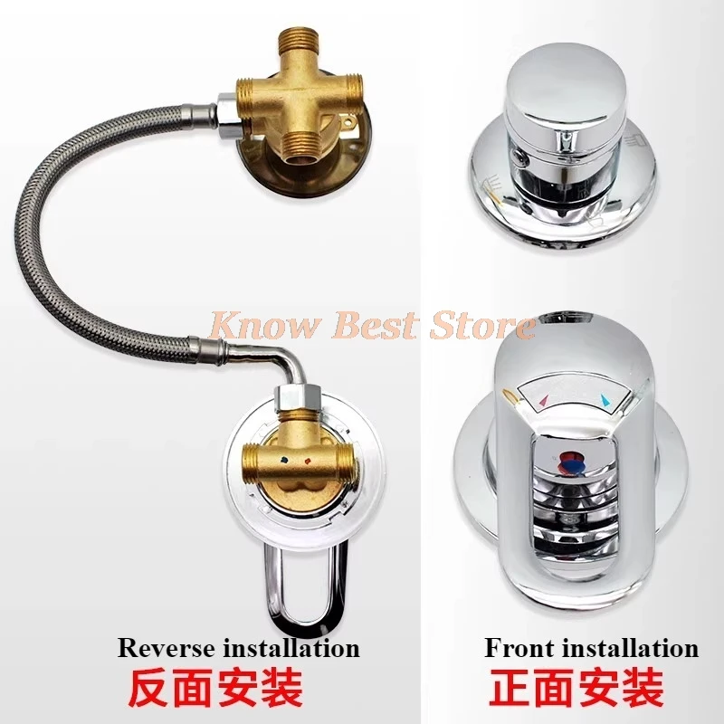 Shower Faucet Bathroom Cold & Hot Water Mixing Valve 1/2in Faucet Two-way Three-way Four-way Five-way Gear Switch