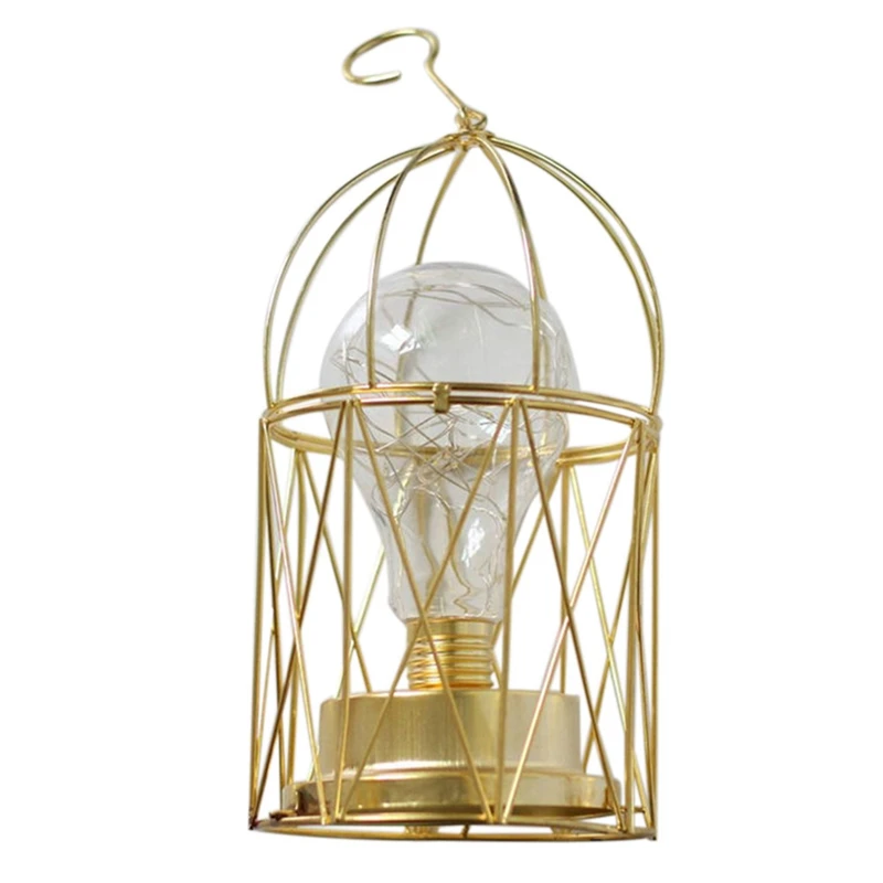 Simple Wrought Iron Birdcage Lamp Led Bar Restaurant Study Corridor Decoration Night Light Coffee Shop Chandelier