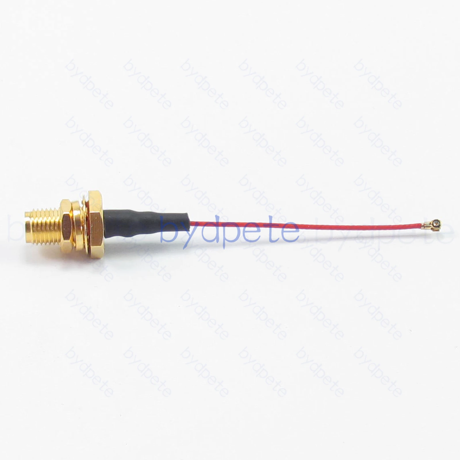 MHF4 WFL w.FL Female to SMA Female Bulkhead D-Cut Waterproof 0.81mm RED Jacket Cable Kalbe Coax RF 50Ohms Pigtail Coaxial Cable