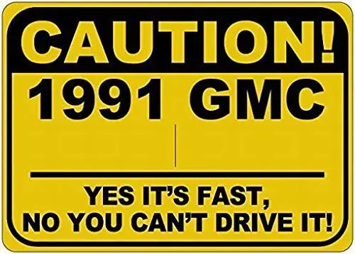 Coffee Yard Home Kitchen Wall Decoration 8X12 1991 Caution Its Fast Garage,Decor Caution Bathroom Warning Living Warning Drinkin