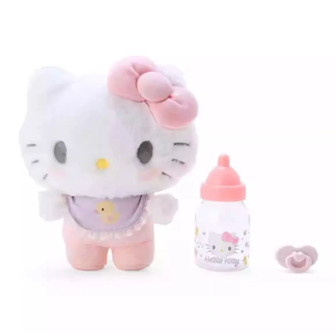 

Miniso Sanrio Cinnamoroll My Melody Baby Kawaii Swaddling Clothes Toy Doll Dress Up Suit Baby Pacifier Bottle Anime Plush Set