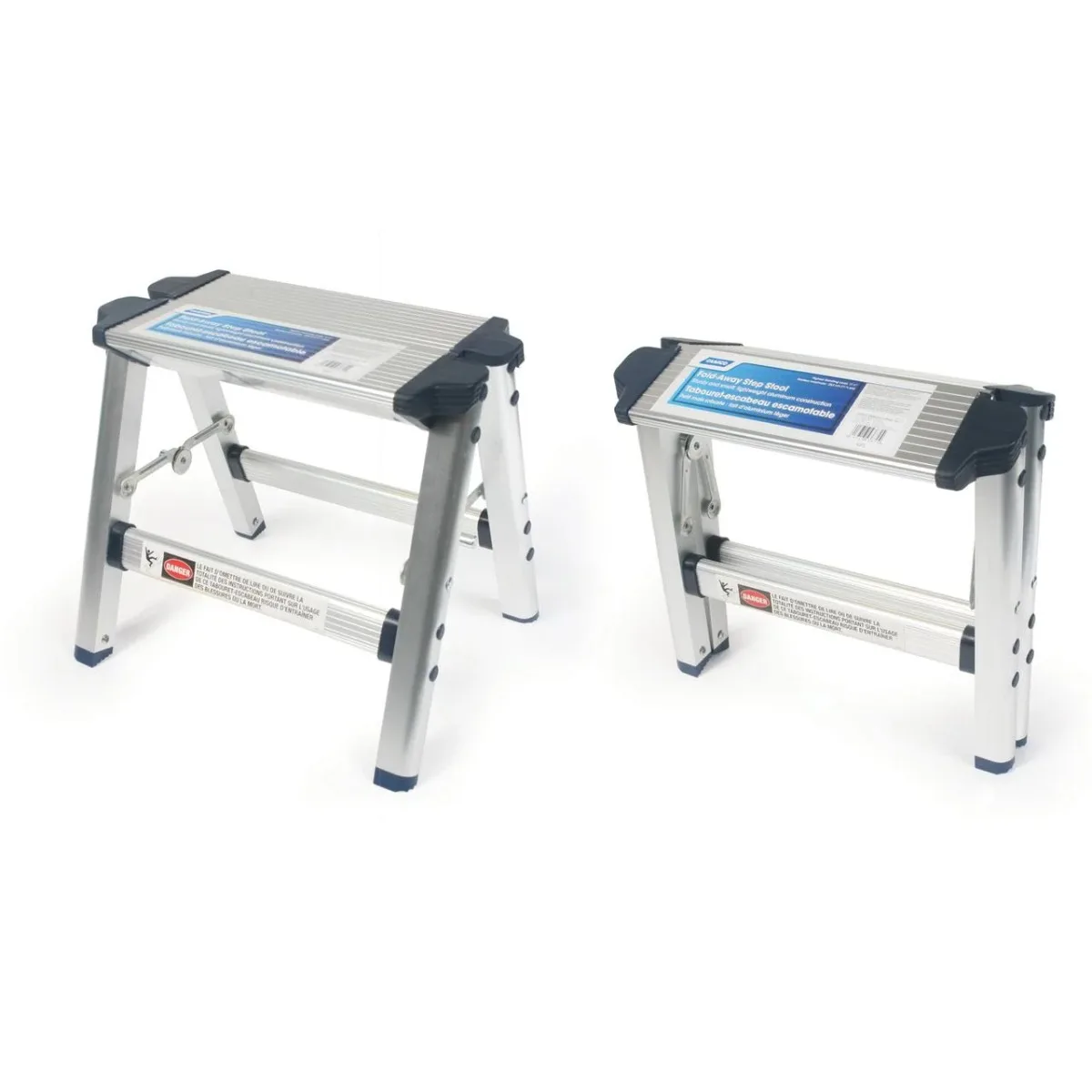 Aluminum Step Stool, Silver, 200 Pound Weight Capacity