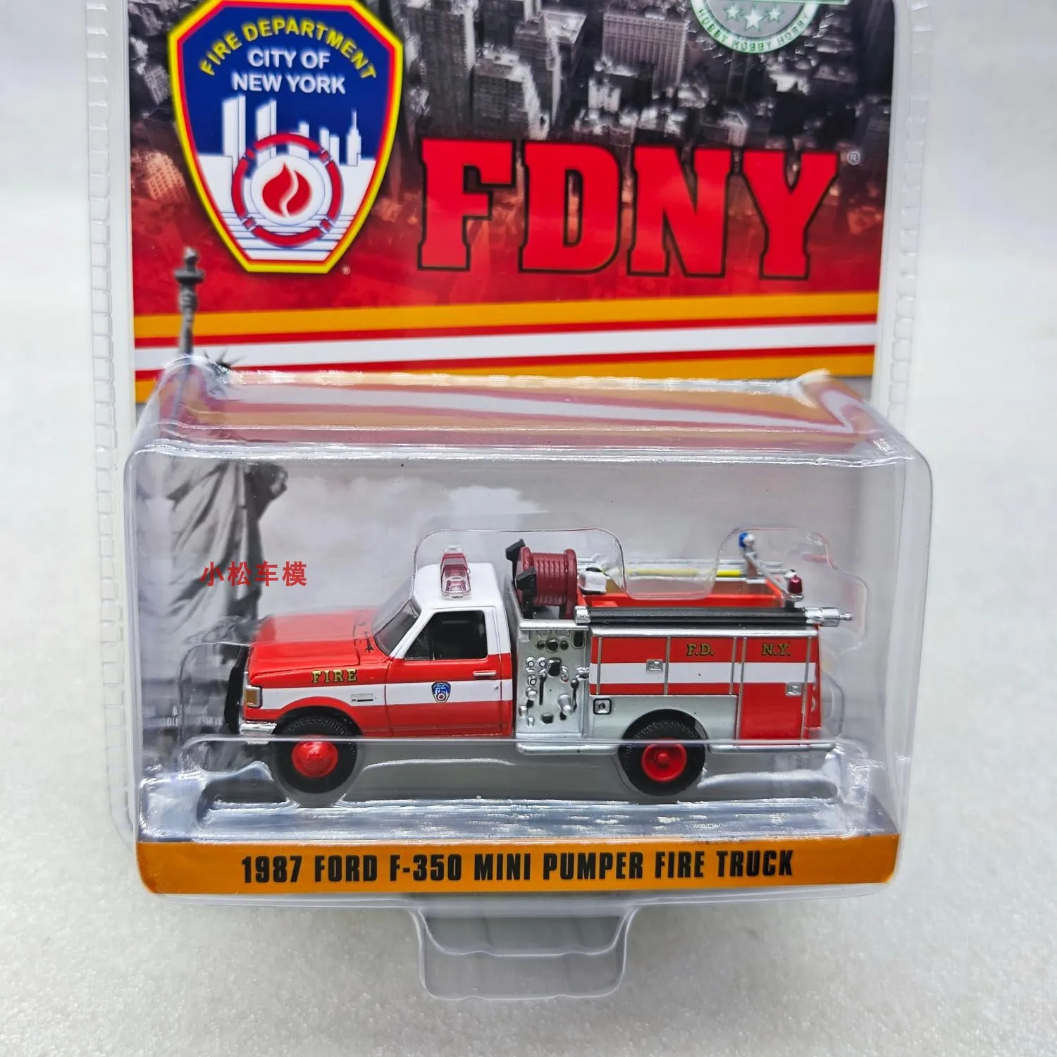 1:64 1987 Ford F-350 MINI PUMPER FIRE TRUCK High Simulation Alloy Car Model Collectible Toy Gift Souvenir Display Ornament