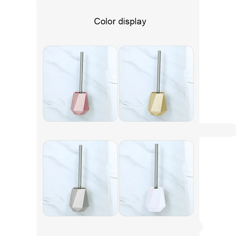 حامل فرشاة مرحاض اسكندنافي مثبت على الحائط أو عمودي ، رأس مرحاض سيليكون TPR ، ملحقات الحمام