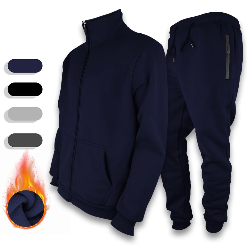 Men\'s Tracksuits Set Long Sleeve Causal Full Zip Running Sports Sweatsuit For Men 2 Piece Outfits