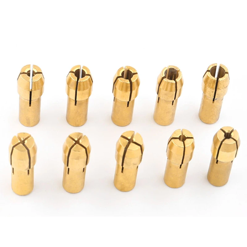 2-11pcs 0.5-3.2mm Mini Drill Brass Collet Chuck Shank Dia 4.2/4.3/4.8mm for Dremel Rotary Tools M7/M8*0.75mm Nut Accessories Set