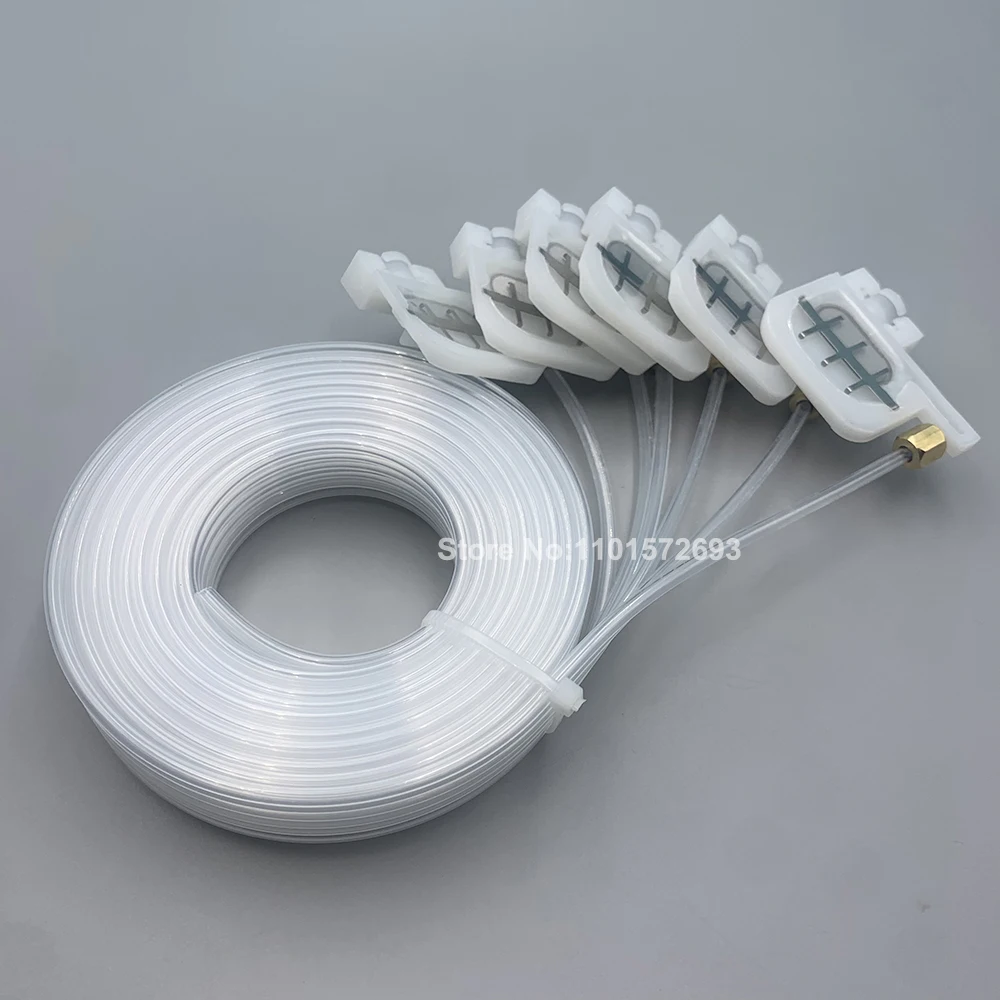 6 Colors Ink Tube Damper for for Epson R330 L800 L805 L1800 R1390 Ink Filter Dumper with Ink Tube Hose DX4 Pipe Line Dampers