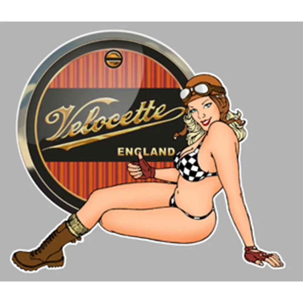 Pin Up Vintage Sticker Motorcycle Biker Vinyl Decal Waterproof Motorcycle Accessories Vehicle Sticker