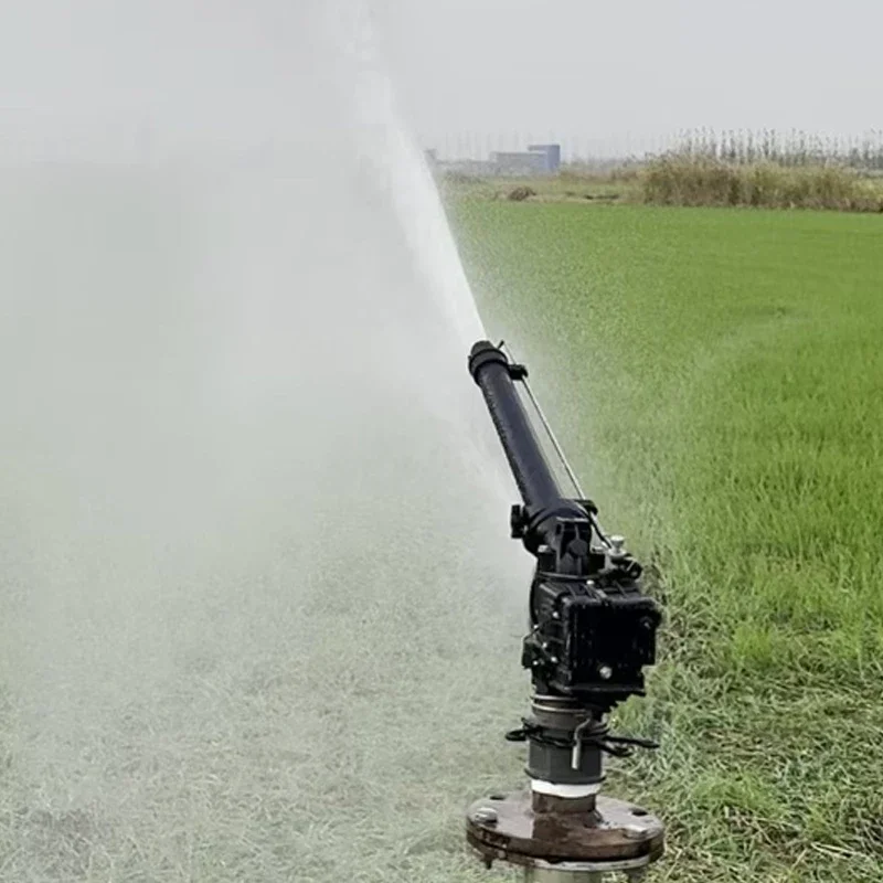 Adjustable Angle Garden Irrigation Sprinkler Automatic Rotating Turbine Spray Gun Agricultural Water Sprinkler Lawn Watering